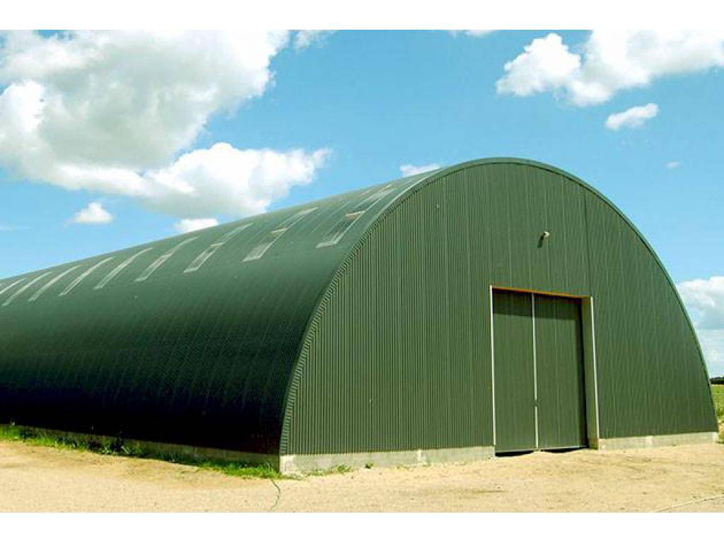 Профнастил НС18ПГ для арочной кровли и промышленных конструкций